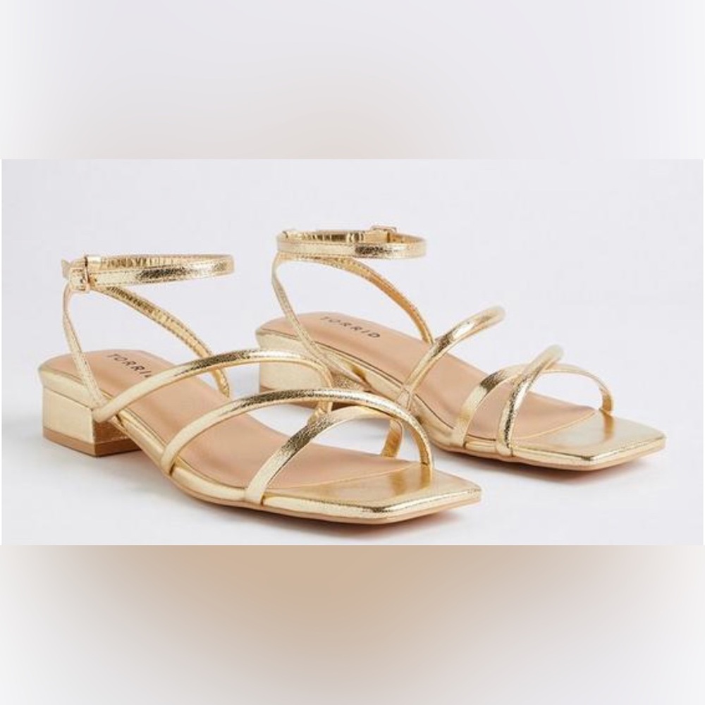 Torrid flat gold shoes
